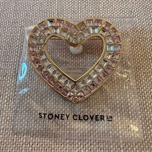 Stoney Clover Open Heart Brooch